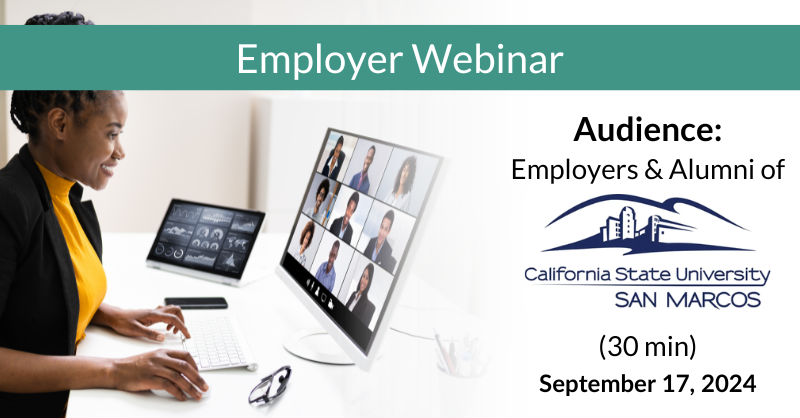 Employer Webinar California State University San Marcos