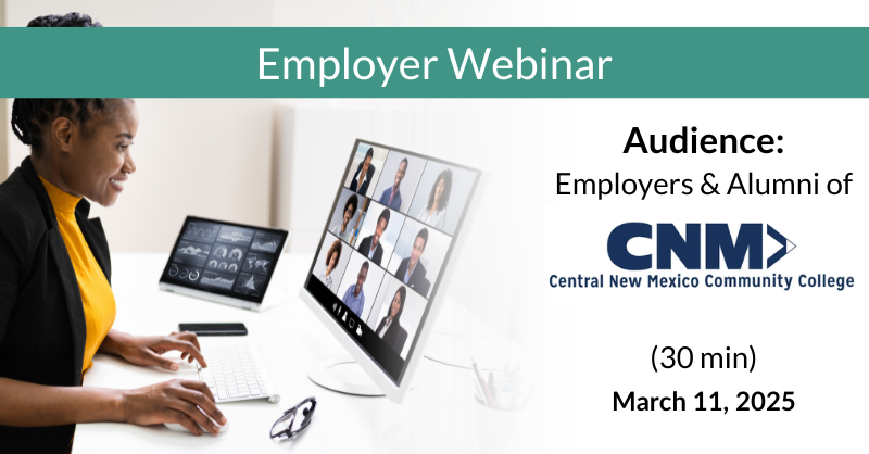 Employer Webinar Central New Mexico Community College