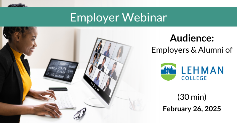 Employer Webinar for Lehman College